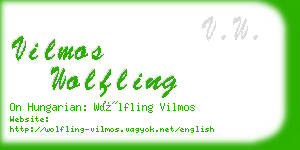 vilmos wolfling business card